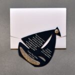 Προσκλητήριο βάπτισης καράβι από υλικό EVA με σφυρήλατο μέταλλο σε φάκελο - κουτί.