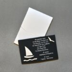 Προσκλητήριο βάπτισης με ναυτικό θέμα από υλικό EVA, με ανάγλυφα στοιχεία σε φάκελο - κουτί.