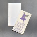 Προσκλητήριο βάπτισης με θέμα νεράιδα από υλικό EVA με εκτύπωση glitter σε φάκελο - κουτί.