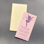 Προσκλητήριο βάπτισης με θέμα νεράιδα από υλικό EVA με εκτύπωση glitter σε φάκελο - κουτί.