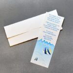 Προσκλητήριο βάπτισης με θέμα ψαράκια με ανάγλυφα στοιχεία σε φάκελο - κουτί.