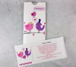 Προσκλητήριο γάμου και βάπτισης συρταρωτό με εκτυπωμένο φάκελο σε περλέ χαρτί.