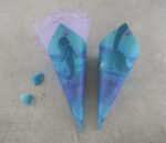 Χωνάκι βάπτισης με θέμα γοργόνα και ζελατίνη με Marshmallows και πολύχρωμα smarties.