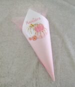 Χωνάκι βάπτισης με θέμα κολοκύθα και ζελατίνη με Marshmallows και πολύχρωμα smarties.