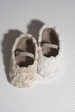 MI.1513 ΔΕΡΜΑΤΙΝΗ ΜΠΑΛΑΡΙΝΑ ΔΙΑΚΟΣΜΗΜΕΝΗ ΜΕ CHIFFON ΚΑΙ ΤΟΥΛΙ