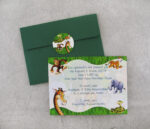 Προσκλητήριο βάπτισης με ζώα της ζούγκλας.