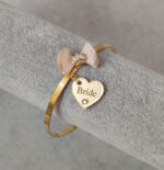 Limited Edition χειροπέδες με καθρέφτη plexi-glass με χάραξη της επιλογής σας, με χρυσή κορόνα με ζιρκόνια.