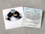 Προσκλητήριο βάπτισης με θέμα Kung Fu Panda και εκτυπωμένος φάκελος - κουτί.