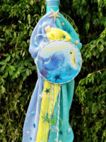 Πακέτο βάπτισης για αγόρι με θέμα βυθός σε γαλάζιες, βεραμάν και κίτρινες αποχρώσεις.