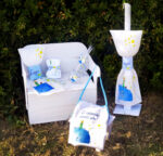 Πακέτο βάπτισης για αγόρι με θέμα Μικρός Πρίγκιπας σε γαλάζιες και κίτρινες αποχρώσεις.