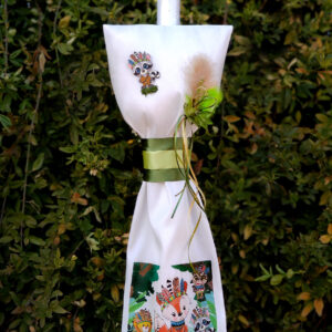 Λαμπάδα βάπτισης με θέμα ζωάκια του δάσους.