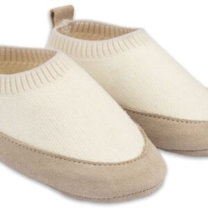 Πλεκτό Σνίκερ με Δερμάτινο Πάτο MI1111 Μπεζ