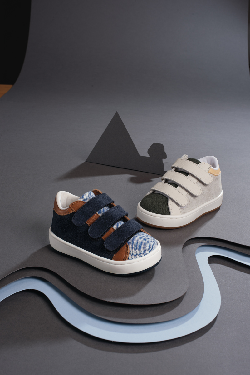 Δίχρωμο Σνίκερ Τριπλό Χρατς EXC5174 Λευκό Πάγου Χακί