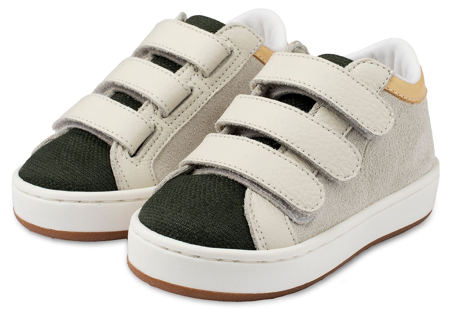 Δίχρωμο Σνίκερ Τριπλό Χρατς EXC5174 Λευκό Πάγου Χακί