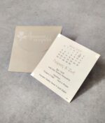 Προσκλητήριο γάμου  με χρυσοτυπία και αναγλυφότητα.