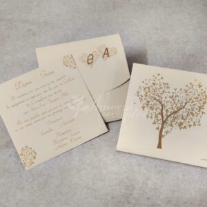 Προσκλητήριο γάμου και εκτυπωμένος φάκελος – κουτί.