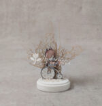 Μπομπονιέρα - προσκλητήριο βάπτισης τσίρκο ξύλινη, σε βότσαλο