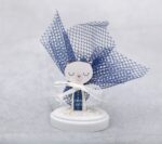 Μπομπονιέρα βάπτισης αρκουδάκι ξύλινη,  σε βότσαλο