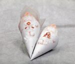 Χωνάκι βάπτισης με θέμα νεράιδα και ζελατίνη με Marshmallows και πολύχρωμα smarties.