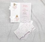 Προσκλητήριο βάπτισης με θέμα μπαλαρίνες