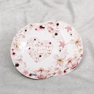 Προσκλητήριο βάπτισης με θέμα καρδιά και διπλή κάρτα με τρουξ.