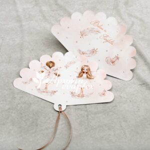 Χάρτινη εκτυπωμένη βεντάλια με θέμα νεράιδα.