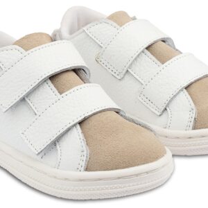 Δερμάτινο Τρίχρωμο Σνικερ BS3070 Λευκό Μπεζ Μπλε