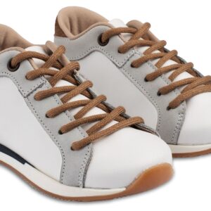 Δετό Τρίχρωμο Σνίκερ BS3074 Λευκό Γκρι Ταμπά