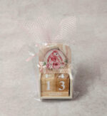 Μπομπονιέρα βάπτισης ξύλινο ημερολόγιο με θέμα μονόκερος