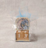 Μπομπονιέρα βάπτισης ξύλινο ημερολόγιο με θέμα φεγγάρι