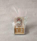 Μπομπονιέρα βάπτισης ξύλινο ημερολόγιο με θέμα νεράιδα