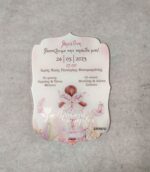 Plexi Glass προσκλητήριο βάπτισης με θέμα νεράιδα.