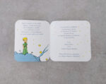 Δίπτυχο προσκλητήριο βάπτισης με θέμα Μικρός Πρίγκιπας.