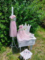 Πακέτο βάπτισης για κοριτσι με θέμα κύκνος σε ροζ αποχρώσεις και ασημί plexiglass..