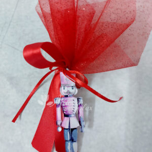 Χριστουγεννιάτικη μπομπονιέρα plexiglass στολίδι με θέμα Καρυοθραύστης.