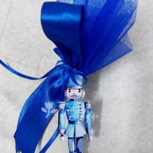 Χριστουγεννιάτικη μπομπονιέρα plexiglass στολίδι με θέμα Καρυοθραύστης.