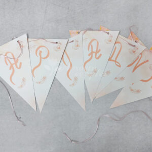 Σημαιάκια με θέμα νεράιδα ή οποιοδήποτε θέμα επιλογής και το όνομα του μωρού.