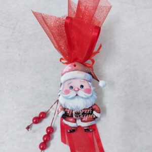 Χριστουγεννιάτικη μπομπονιέρα plexiglass στολίδι με θέμα  Άγιος Βασίλης.