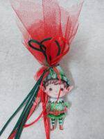 Χριστουγεννιάτικη μπομπονιέρα plexiglass στολίδι με θέμα ξωτικό.