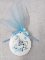 Χριστουγεννιάτικη μπομπονιέρα κεραμική εκτυπωμένη με θέμα αλογάκι.