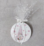 Χριστουγεννιάτικη μπομπονιέρα κεραμική εκτυπωμένη με θέμα ξωτικό.