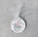 Χριστουγεννιάτικη μπομπονιέρα κεραμική εκτυπωμένη με θέμα ξωτικό.