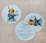 Προσκλητήριο βάπτισης με θέμα δύτης, με διπλή κάρτα και τρουξ.