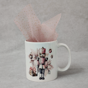 Χριστουγεννιάτικη μπομπονιέρα βάπτισης κούπα με θέμα καρυοθραύστης.