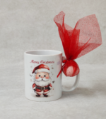 Χριστουγεννιάτικη μπομπονιέρα βάπτισης κούπα με θέμα Άγιος Βασίλης.