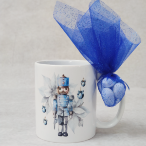 Χριστουγεννιάτικη μπομπονιέρα βάπτισης κούπα με θέμα καρυοθραύστης.