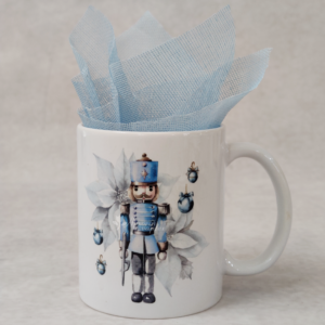 Χριστουγεννιάτικη μπομπονιέρα βάπτισης κούπα με θέμα καρυοθραύστης.