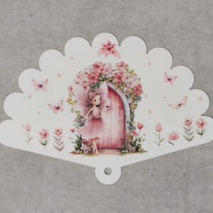 Χάρτινη εκτυπωμένη βεντάλια με θέμα νεράιδα.