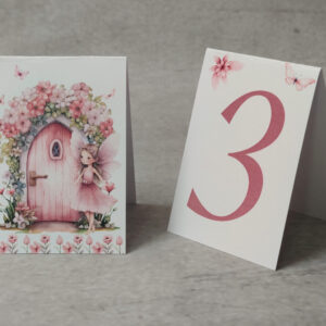 Καρτελάκια τραπεζιού με θέμα νεράιδα.