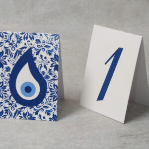 Καρτελάκια τραπεζιού με θέμα το μάτι.